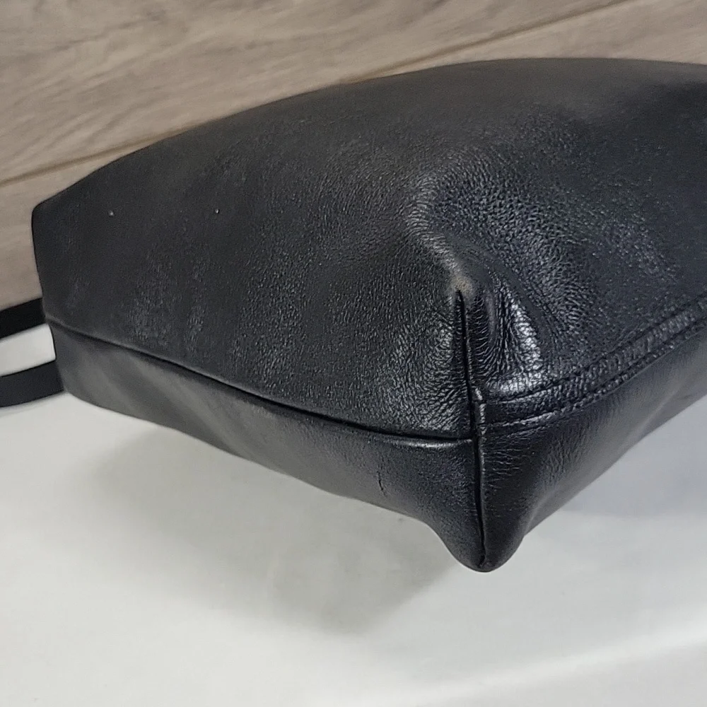 Madewell Small Black Leather Tote Crossbody Bag